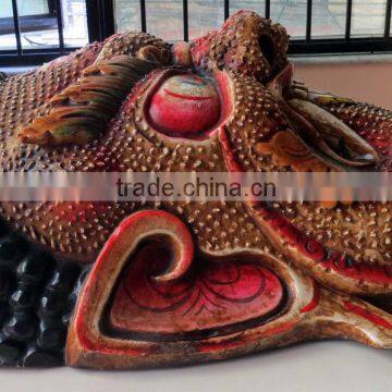 Hand Crafted Wooden Mask of Demon Wall Hanging Made In Nepal photo-2