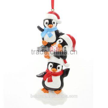 Penguin Buddies Family Of 5 Personalized Christmas Tree Ornament