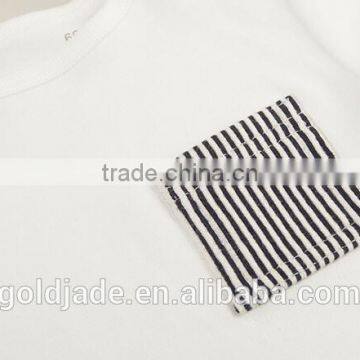 Wholesale Soft Cotton 0-2years Infant Toddler Shirts Long Sleeve White T-shirt photo-5