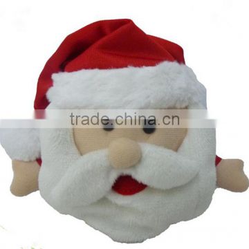 Christmas promotion decoration plush stuffed santa claus heads and hands