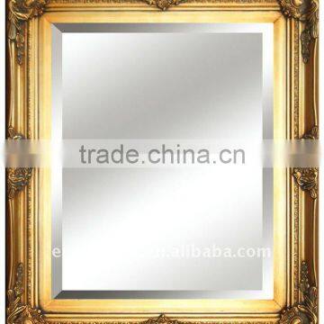 2015 hot fashion elegant solid wood Golden Mirror Frame