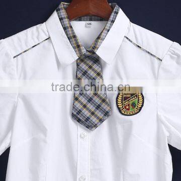 Guangzhou Manufacture Classic Summer School White Dress Shirt photo-3
