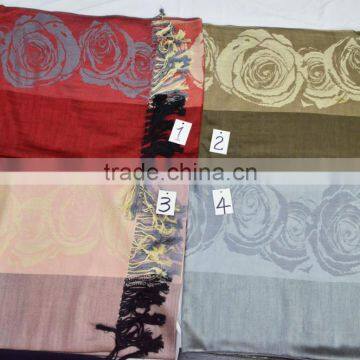 Fashion Large Popular Romantic Rose 100%viscose Soft Lady Shawl photo-5