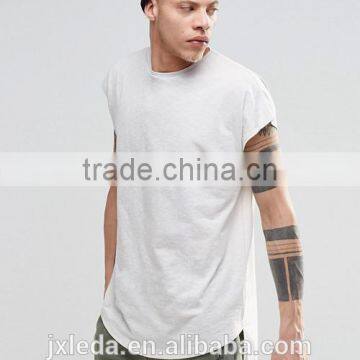 OEM men oversized sleeveless plain crew neck t-shirt