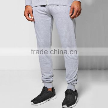 gray plain cotton pique joggers men sport trousers custom design