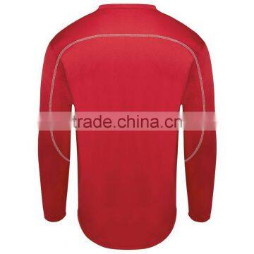 Youth Style Pullover Mens Train Shirts Long Sleeve Curved Bottom 100% Polyester Wicking Fleece Material photo-5