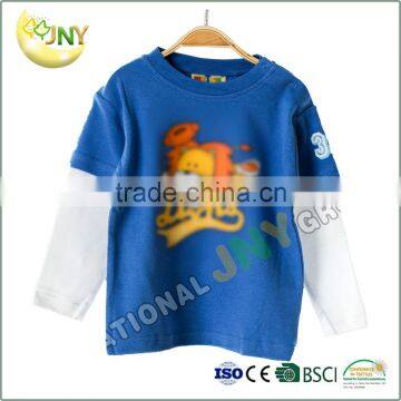 Leisure cotton blue and white long sleeve baby boy shirt