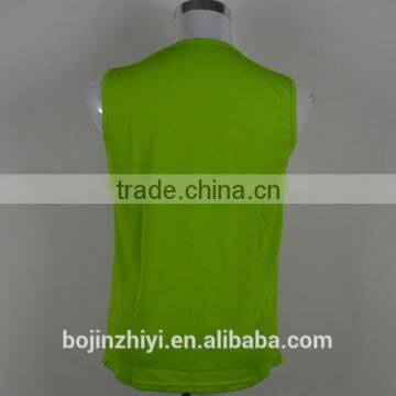 Dri Fit Sport Green Tank Top Heat Transfer Printing Cosy Vest