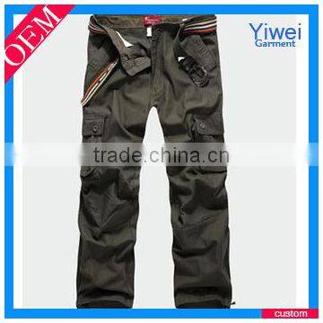 custom men's cargo pants with many pockets