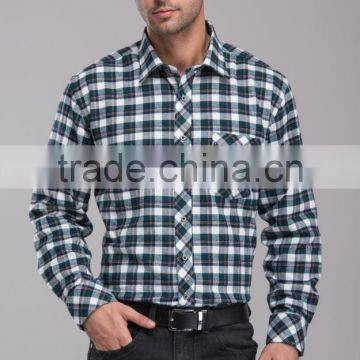 Bulk wholesale plaid flannel shirt European & America style with competitive price