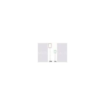 Promotion Floor Standing Sign Holders With Red , Green , Yellow Poster Frame