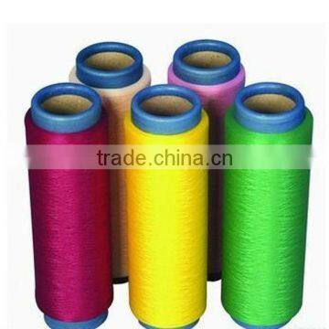 China factory AA grade raw white and colored dope dyed DTY polyester yarn 75D/36F,75D/48F,75D/72F