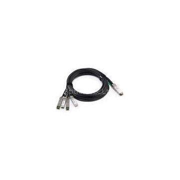 40GBASE-CR4 QSFP + to four 10GBASE-CU SFP+ direct attach breakout cable