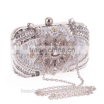 Wholesale glitter clutch bag Ladies bridesmaid bag beaded clutch bag crystal Clutch Bag DB08