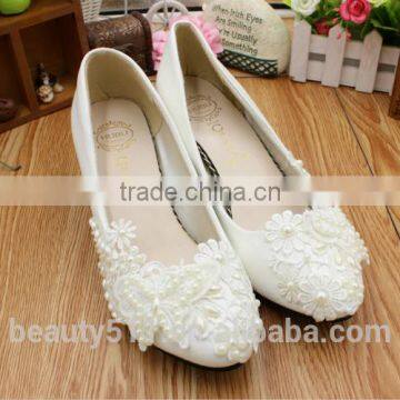 The pearl butterfly hand-married shoe girl shoes with the bridesmaid dress shoe WS025