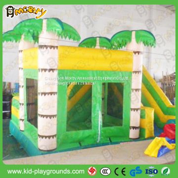 forest bounce house, bouce castle with slide for kids