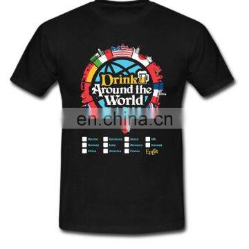 Drink Around the World Men's black T-shirt size M to 5XL