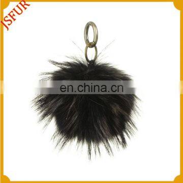 Fashion Genuine Fur Accessory Keychain Raccoon Fur Pom Pom