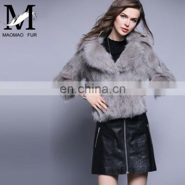 High Quality Ladies Winter Promotional Real Fox Fur Girls Short Coat Model