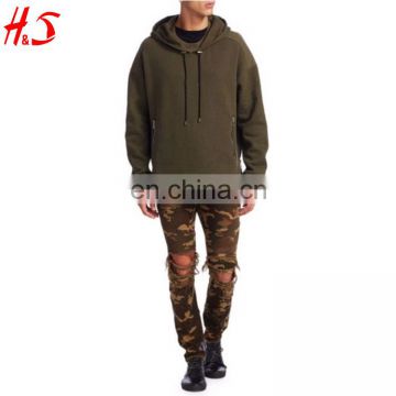 Newest Design Classic Style Plain Mens Cotton-bland Zipper Pullover Hoodies