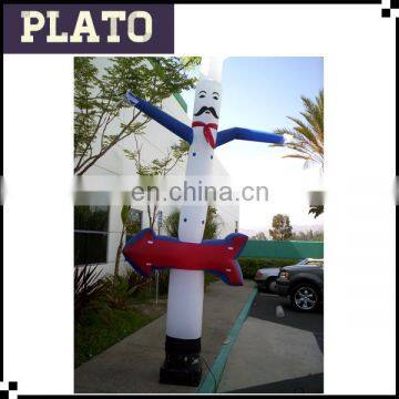 Giant inflatable arrow guide air dancer of cartoonm, Sky dancer for outdoor advertising