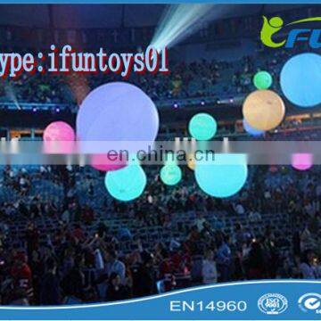 inflatable party led balls / inflatable pve led ball for event party / inflatable hanging led balls