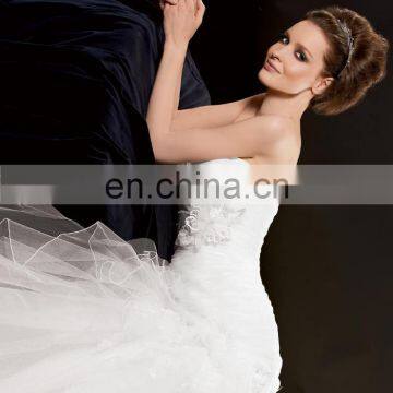 Lace embellished wedding ball gown