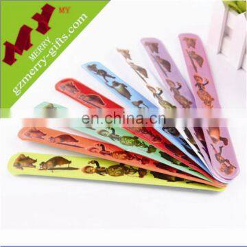 DIY colorful logo cheap pvc slap bracelet wholesale