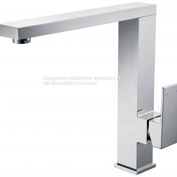 Deck Mounted Black Color Chrome Finished Swivel 3 Way Kitchen Faucet Supplier Brass Kitchen Faucet photo-3