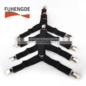 High Quality Bed Sheet Corner Holders Elastic Grippers Suspenders Holder Straps Clips Fasteners With Metal Adjusters photo-2