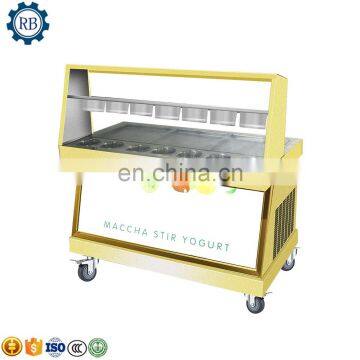 Best Price 110v 220v Electric Fried Yogurt Rolled Ice Cream Roll Machine Double Pan Fried Ice Cream Roll Machine