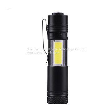 LED Flashlight 4 Modes Work Light Lamp Waterproof Lanterna Pocket Aluminum Torch For Hiking Camp With Pen Clip Lamp