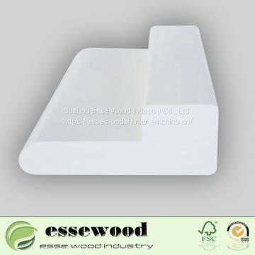 Primed Coating PVC Plantation Window Shutter Profiles Louvresc For Indoor Deco photo-3