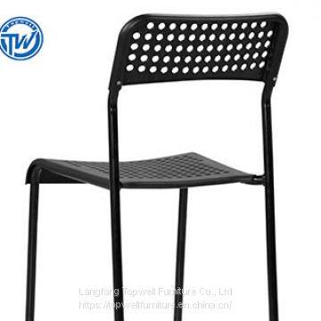 DC-6055 Topwell Wholesale Plastic Chair Office Chair Black Waiting Chair photo-4