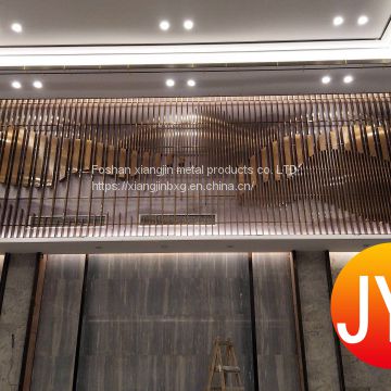 JYF0040 Stainless Steel Divider Screen Partition Laser Cut Decorative Metal Perforated Screens Room Dividers