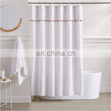 Colorful Pom Pom Tassel shower curtain cortina de ducha