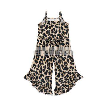 2020Hot Sale Design leopard printing gallus Jumpsuit For Cutest lovely Girls Daily Wear