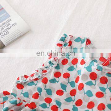 2020 Summer Baby Girls Clothes Brand New Rompers Clothing Fashion Cute Cherry Prints Kids Clothing + Hairband Toddler Girl Dress