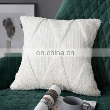 Wholesale Home Decoration Machine Woven Custom Tufted Pillow Cover Luxury White Throw Sofa Cushion Cover photo-2