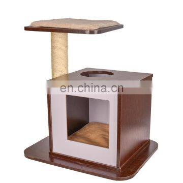 Outdoor Folding Cheap Play Indoor Wooden Tree Scratcher Bed Pet Cat House photo-6