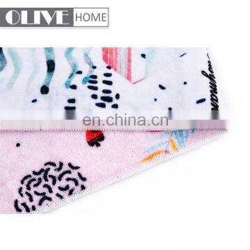 Hot Sale Home Textile 100% Cotton Digital Printed Double Sides Soft Towels Velour Beach Towel With Logo photo-5
