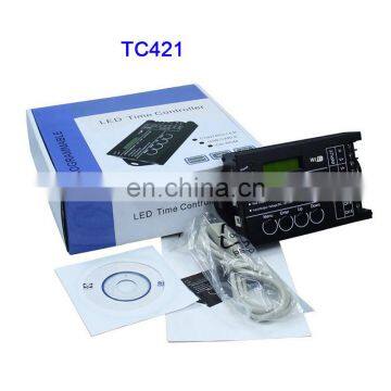 DC12 DC24V TC421 WiFi 5 channels   programmable led  time  dimmer  controller  for led strip