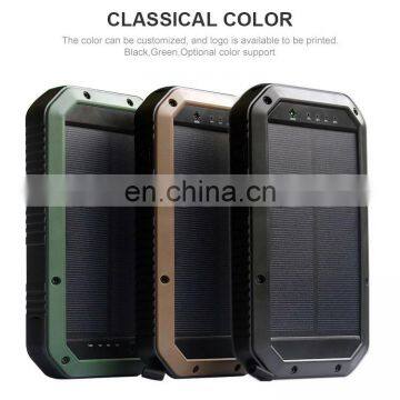 20000mah Large Capacity Wireless Solar Charger Power Bank With LED Light