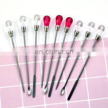 Nail Art Stirring Rod Tool Acrylic Powder Liquid Spoon for uv gel Acrylic Dotting Pen