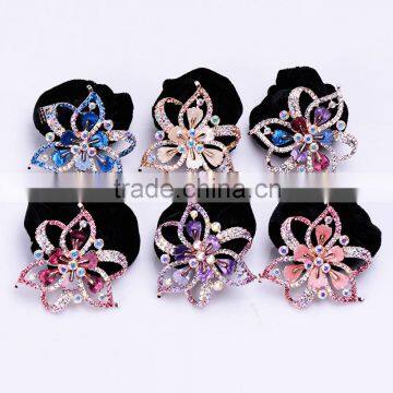 Colorful Rhinestone Elastic Bands For Hair Bands Made Of Hair Spiral