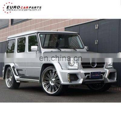 G CLASS W463 G55 G500 W-style body kit FRP hood front bumper headlight cover grille over fenders rear bumper roof spoiler trims