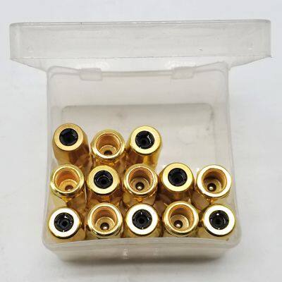 Manual Grease Coupler Fitting Metric 4-Prong 1/8 pt Galvanized Gold Plated Grease Coupler