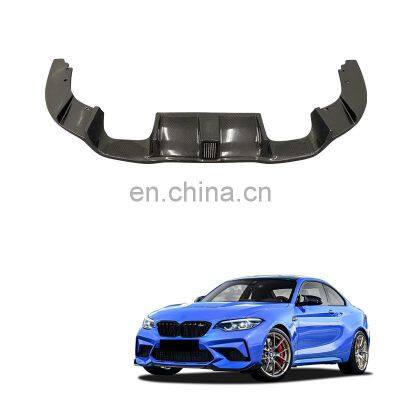 Car Accessories Body Kit Car Bumpers Facelifted Carbon Fiber Rear Bumper Diffuser Rear Lip With Light For Bmw F87 M2 M2C