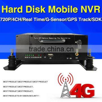 720P MNVR, H.264, 4G Mobile NVR,Real time Video Monitor ,GPS Track,IO,G-sensor,Support iPhone , Android Phone