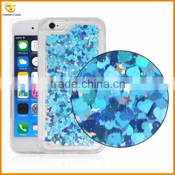 china wholesale glitter quicksand tpu back cover case for iphone 6 plus